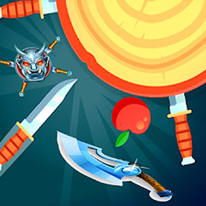 Knife Hit 2g gameplay screenshot - similar to Rainbow Stacker