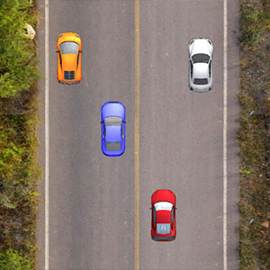 TopDownCar gameplay screenshot - similar to Geometry Subzero
