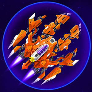 Space Blaze DX gameplay screenshot - similar to Panzer Front