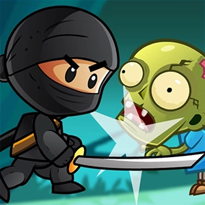 Ninja Kid vs Zombies gameplay screenshot - similar to Fast Fruit