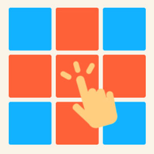 Bluered Logic Game gameplay screenshot - similar to Eraser
