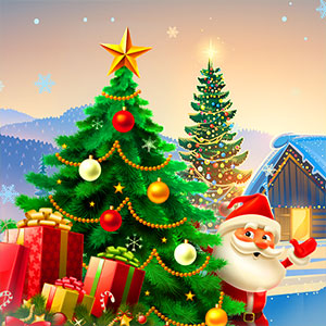 Xmas Catcher gameplay screenshot - similar to Falling Down Stairs