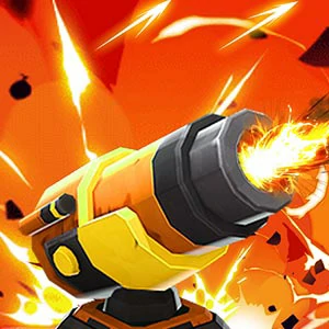 Cannons Warfare gameplay screenshot - similar to Blocky Kick
