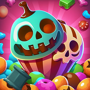 Sweet Candy Halloween gameplay screenshot - similar to Pancake Stack