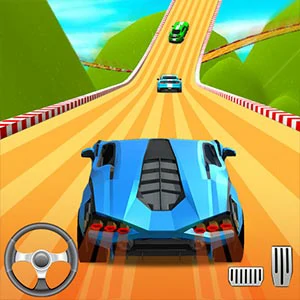Racecar Steeplechase gameplay screenshot - similar to Crazy Bike