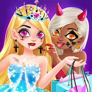 Sister Princess Trick Or Treat gameplay screenshot - similar to Fruits Pop
