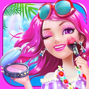 Mermaid Makeup Salon gameplay screenshot - similar to Blocky Warrior