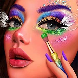 Barbie Artistic Eye Makeup gameplay screenshot - similar to Bullet Bender 3D