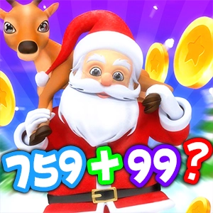 Christmas Math gameplay screenshot - similar to Crowd Evolution