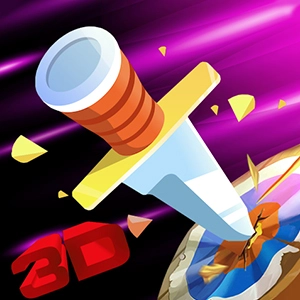 Knife Throw 3D gameplay screenshot - similar to 2048Blocks