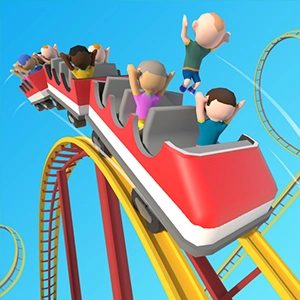 Make A Roller Coaster gameplay screenshot - similar to Bandit Rush