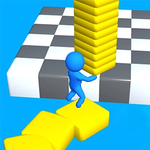 Stacky Run gameplay screenshot - similar to Hair Stack 3D