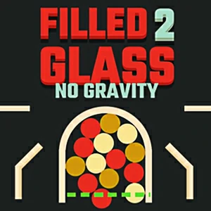 Filled Glass 2 No Gravity gameplay screenshot - similar to Skywire