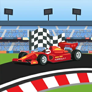 F1 Racing gameplay screenshot - similar to Stacky Dash 2