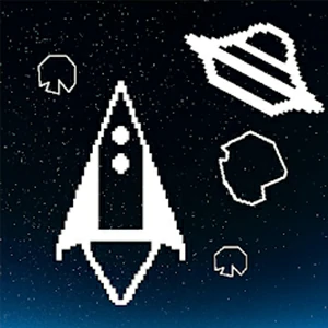 Asteroids gameplay screenshot - similar to Vector Rush