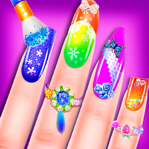 Christmas Fashion Nail Salon gameplay screenshot - similar to Wing Run