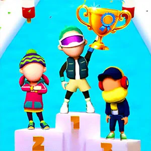 Fun Race On Ice gameplay screenshot - similar to Box Run