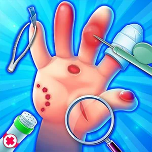 Hand Doctor gameplay screenshot - similar to Charge Through Racing