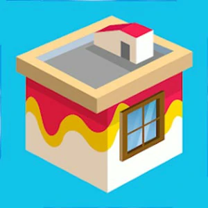 House Paint Puzzle gameplay screenshot - similar to Monster Match Mania