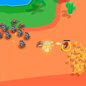 Robot Hunter gameplay screenshot - similar to Crush Stack