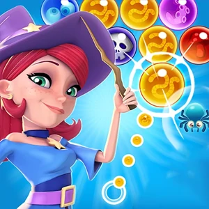 Bubble Witch Shooter Magical Saga gameplay screenshot - similar to Genie Quest