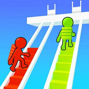 Bridge Race 3D gameplay screenshot - similar to Blumgi Rocket