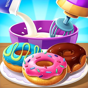 Donut Cooking Game gameplay screenshot - similar to Bottle Flip Challenge 2