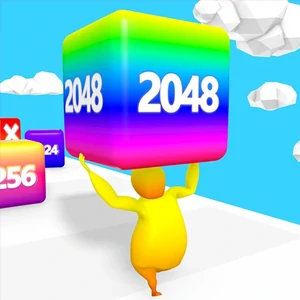 Merge Rush 2048 gameplay screenshot - similar to Stack Tower Run