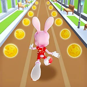 Giant Rabbit Run gameplay screenshot - similar to Bowmaster Tower Attack