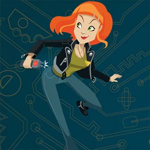 Agent Curiosa VS Rogue Robots gameplay screenshot - similar to Through the Cave