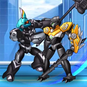 Robots Battle gameplay screenshot - similar to Tetris