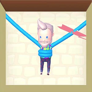 Rescue Boss Cut Rope gameplay screenshot - similar to Spriball