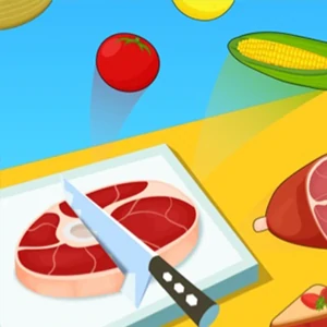 Cut Food gameplay screenshot - similar to Mermaid Rush