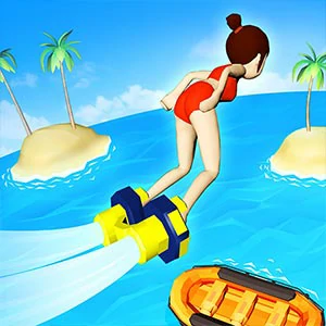 Water Jetpack Race gameplay screenshot - similar to Drifting Earth