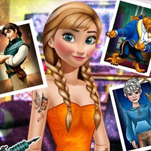 Anna Tattoo Shop gameplay screenshot - similar to Glossy Bubbles Challenge