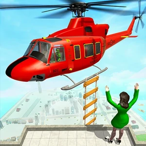 Helicopter Rescue gameplay screenshot - similar to Fruit Slice