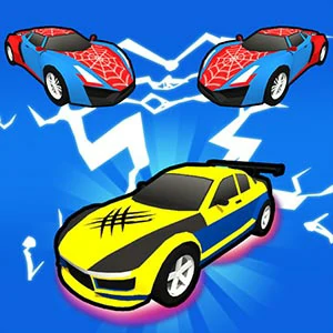 Superhero Car Merge Master gameplay screenshot - similar to Pac Rat