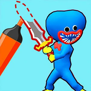 Draw The Weapon gameplay screenshot - similar to Deep Worm