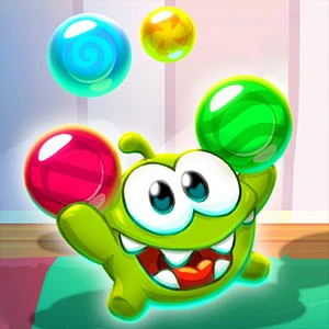 Om Nom Bubble gameplay screenshot - similar to Dunk Line