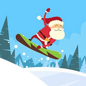 Santa Ski Xmas gameplay screenshot - similar to Kitten Force