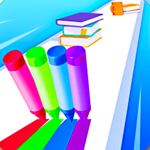Watercolor pen gameplay screenshot - similar to Escalators