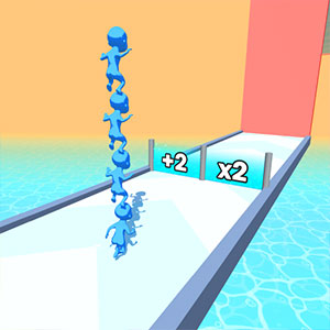 Human Tower Run gameplay screenshot - similar to Stacky Run