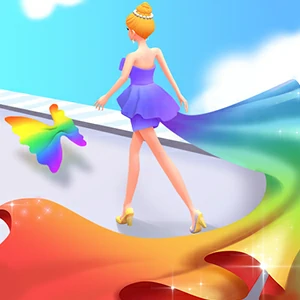 Hover Skirt Run gameplay screenshot - similar to Blend It 3D