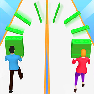 Rich Couple Run gameplay screenshot - similar to Just Run