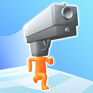 Gun Head Run gameplay screenshot - similar to Knife Ninja