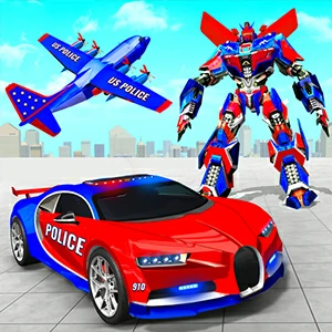 Robot Car Transform gameplay screenshot - similar to Drifting 3D.IO