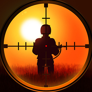 Sniper King 2D The Dark City gameplay screenshot - similar to Geometry Subzero