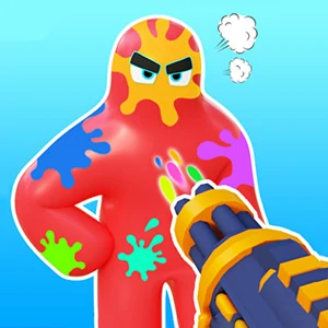Gun and Paint gameplay screenshot - similar to House paint 2