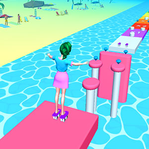 Girl Jump gameplay screenshot - similar to Stack Smash
