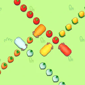 Eat Fruits gameplay screenshot - similar to Bouncing Eggs